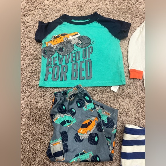 Toddler Boys Pajama Bundle Monster Truck Bear Graphic Cotton Sleepwear Size 18M - Picture 3 of 4